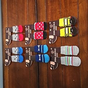 Joys Pet Knit Dog Socks NonSkid 6 sets Size Medium Multicolor